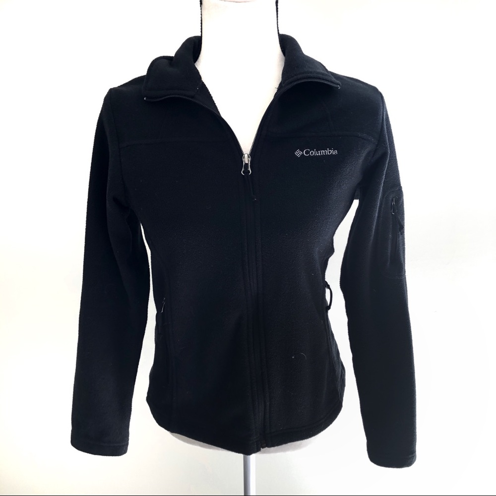 Columbia Black Zip Up warm Sweater